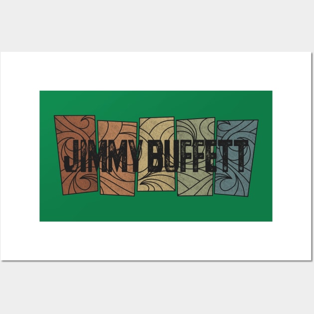 Jimmy Buffett Retro Pattern Wall Art by besomethingelse